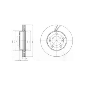 FRONT VENTED BRAKE DISC PAIR - 294MM DIAMETER