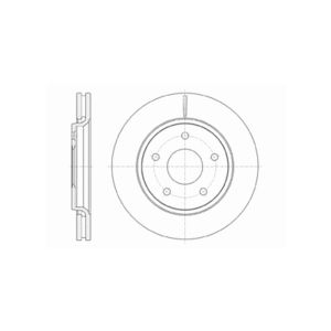 Front Vented Brake Disc Pair Coated - 302mm Diameter