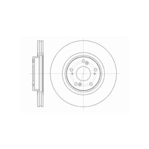 Front Vented Brake Disc Pair Coated - 296mm Diameter