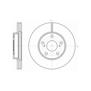 Front Vented Brake Disc Pair Coated - 273mm Diameter