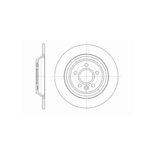 Rear Solid Brake Disc Pair Coated - 302mm Diameter