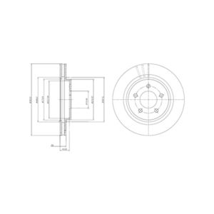 Rear Vented Brake Disc Pair - 302mm Diameter