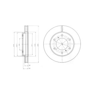 Front Vented Brake Disc Pair - 294mm Diameter