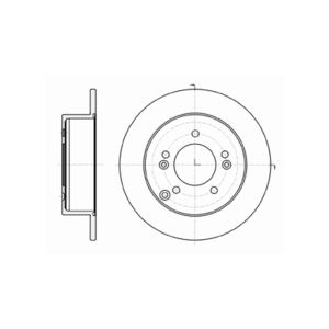 Rear Solid Brake Disc Pair Coated - 275mm Diameter