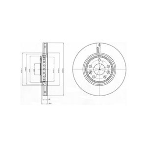 FRONT VENTED BRAKE DISC PAIR - 320MM DIAMETER