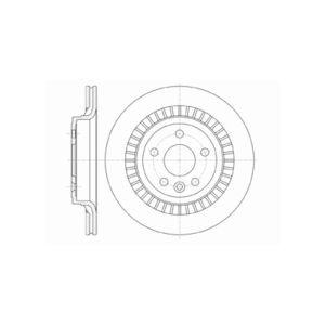 Rear Vented Brake Disc Pair Coated - 302mm Diameter