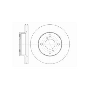 Front Vented Brake Disc Pair Coated - 230.8mm Diameter