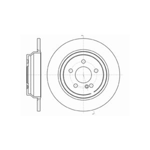 Rear Solid Brake Disc Pair Coated - 300mm Diameter