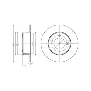 Rear Solid Brake Disc Pair - 305mm Diameter