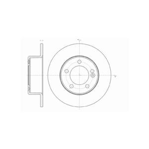 Rear Solid Brake Disc Pair Coated - 304.9mm Diameter