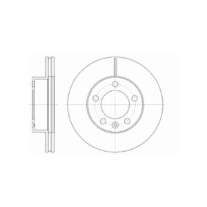 Front Vented Brake Disc Pair Coated - 302mm Diameter