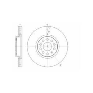 Front Vented Brake Disc Pair Coated - 314mm Diameter