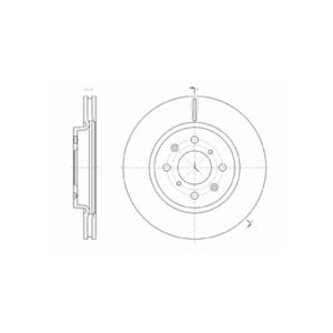 Front Vented Brake Disc Pair Coated - 255mm Diameter