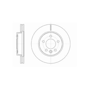 Front Vented Brake Disc Pair Pair Coated - 303mm Diameter