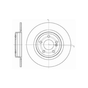 Rear Solid Brake Disc Pair Coated - 295mm Diameter