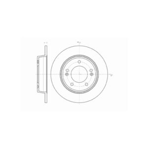 Rear Solid Brake Disc Pair Coated - 262mm Diameter