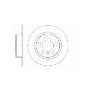 Rear Solid Brake Disc Pair Coated - 280mm Diameter