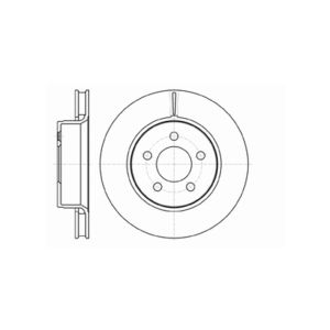 Front Vented Brake Disc Pair Coated - 302mm Diameter