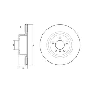 Rear Vented Brake Disc Pair - 330mm Diameter