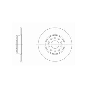 Rear Solid Brake Disc Pair Coated - 251mm Diameter