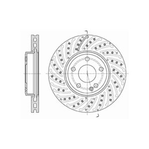 Front Vented Brake Disc Pair Coated - 295mm Diameter