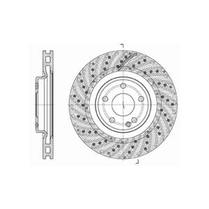 Front Vented Brake Disc Pair Pair Coated - 320mm Diameter