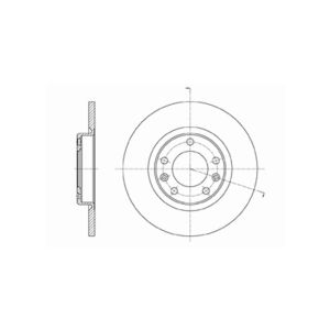 Rear Solid Brake Disc Pair Coated - 268mm Diameter