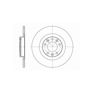 Rear Solid Brake Disc Pair Coated - 290mm Diameter