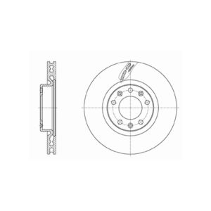 Front Vented Brake Disc Pair Coated - 283mm Diameter