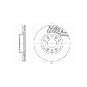 Front Vented Brake Disc Pair Coated - 283mm Diameter