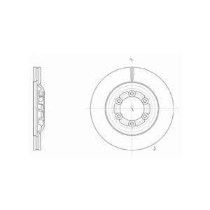 Front Vented Brake Disc Pair Coated - 300mm Diameter