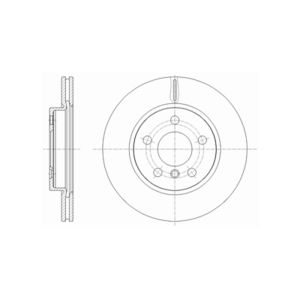 Front Vented Brake Disc Pair Coated - 280mm Diameter