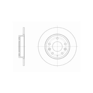 Rear Solid Brake Disc Pair Coated - 265mm Diameter