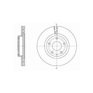 FRONT VENTED BRAKE DISC PAIR COATED - 295MM DIAMETER