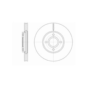 FRONT VENTED BRAKE DISC PAIR COATED - 278MM DIAMETER