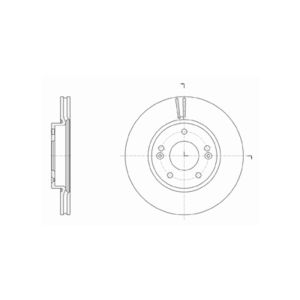 Front Vented Brake Disc Pair Coated - 280mm Diameter