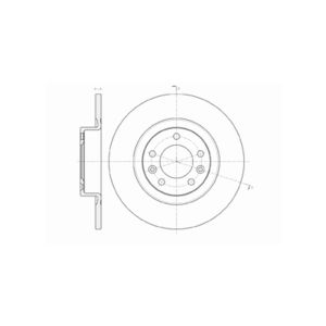 Rear Solid Brake Disc Pair Coated - 290mm Diameter