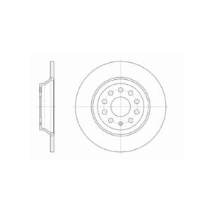 Rear Solid Brake Disc Pair Coated - 300mm Diameter