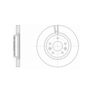 Front Vented Brake Disc Pair Coated - 296mm Diameter