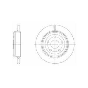 REAR VENTED BRAKE DISC PAIR COATED - 330MM DIAMETER