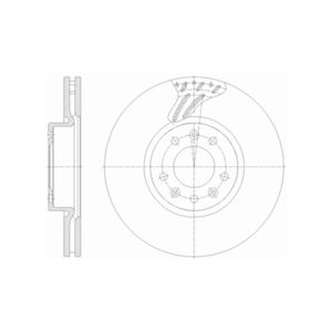 Front Vented Brake Disc Pair Coated - 304mm Diameter