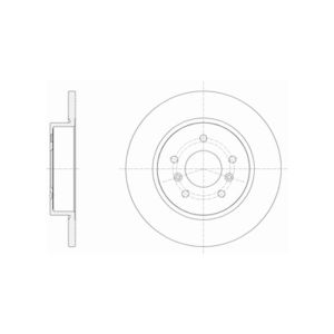 Rear Solid Brake Disc Pair Coated - 290mm Diameter