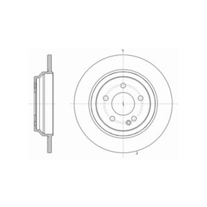 Rear Solid Brake Disc Pair Coated - 300mm Diameter