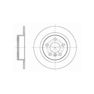 Rear Solid Brake Disc Pair Coated - 280mm Diameter