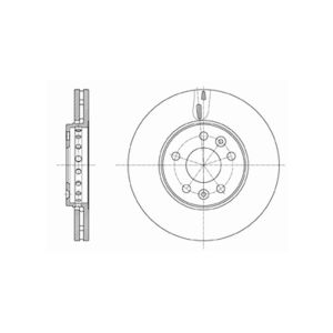 Front Vented Brake Disc Pair Coated - 296mm Diameter