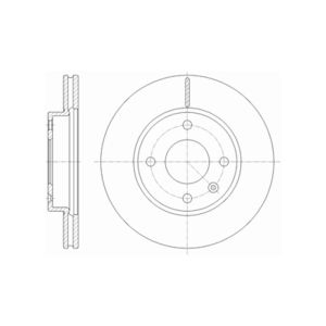 FRONT VENTED BRAKE DISC PAIR COATED - 235.6MM DIAMETER