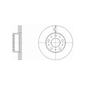 Front Vented Brake Disc Pair Coated - 280mm Diameter