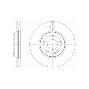 FRONT VENTED BRAKE DISC PAIR COATED - 300MM DIAMETER