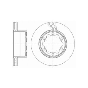 Rear Vented Brake Disc Coated - 303mm Diameter