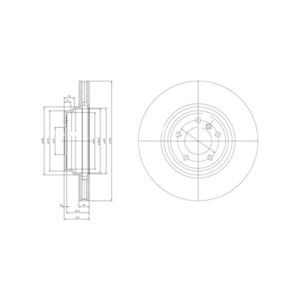 FRONT VENTED BRAKE DISC - 348MM DIAMETER